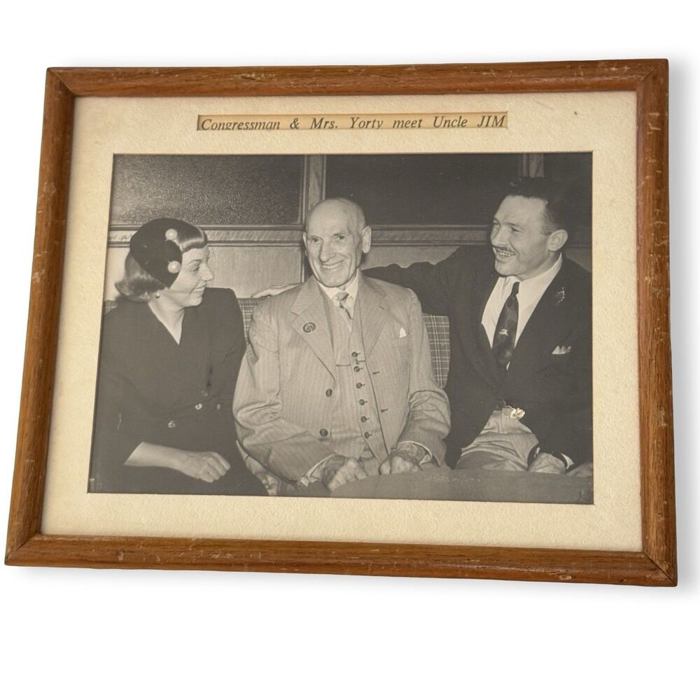 Sam Yorty Congressman Framed Press Photo Mrs Yorty California Politics 1950s VNT